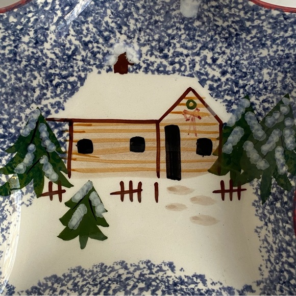 Candy Dish Vintage FWC 8" Trinket Dish Decor Winter Cabin Star Shape Ceramic EUC - Picture 12 of 14